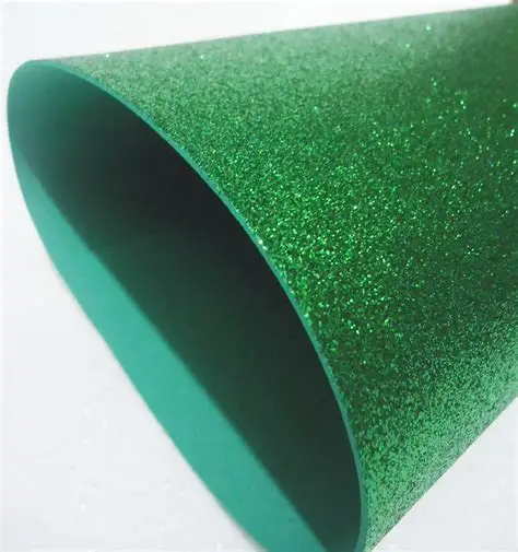 GOMA EVA CON BRILLO X 10 UNI VERDE